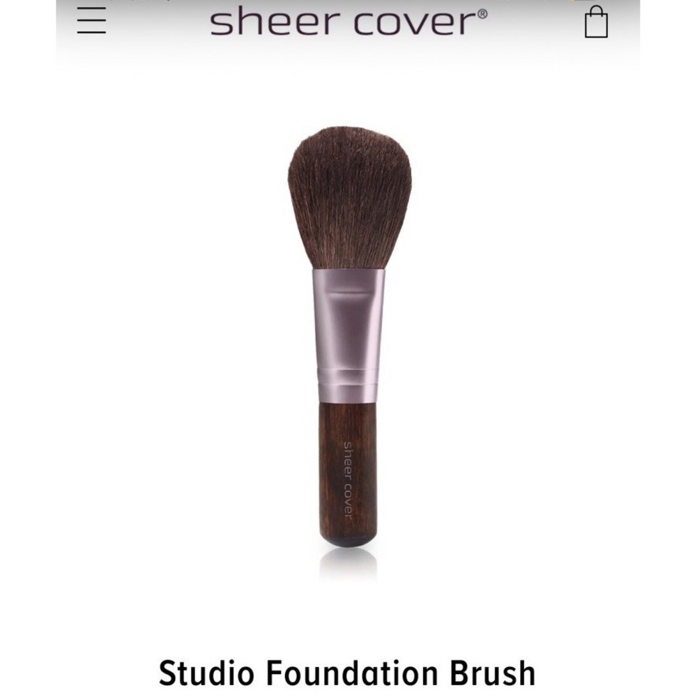 Sheer Cover Foundation Powder 5" Blending Makeup Brush NEW in Package